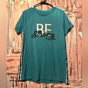 Zone Pro Turquoise 'Be Strong' Short Sleeve Tee